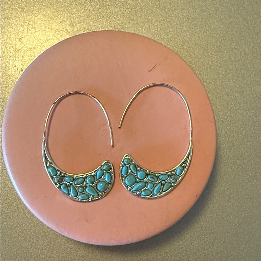 Lucky Brand Silver and Turquoise Earrings